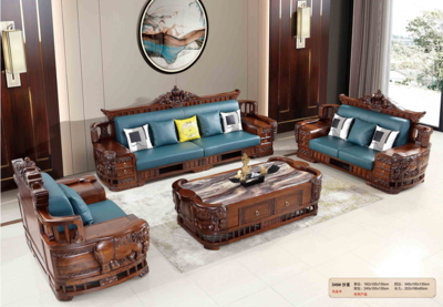 高级新中式乌金木家具沙发系列